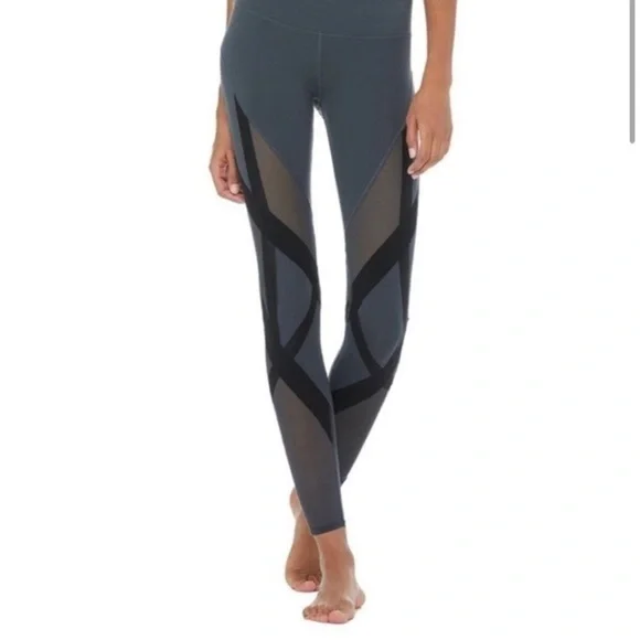 Alo Yoga High Waisted Bandage Leggings Gray - Picture 3 of 10